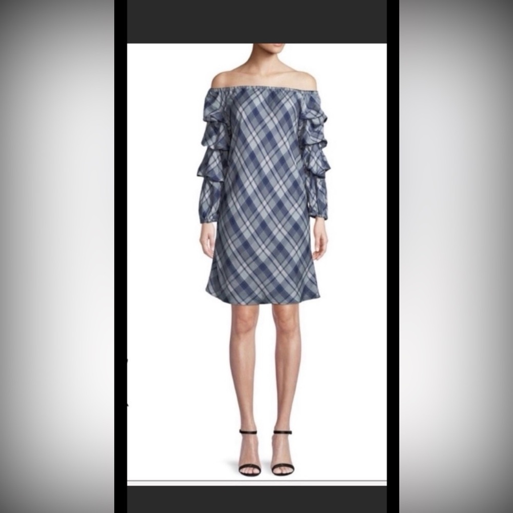 Max Studio Womens Woven Plaid Sleeveless Dress size small
